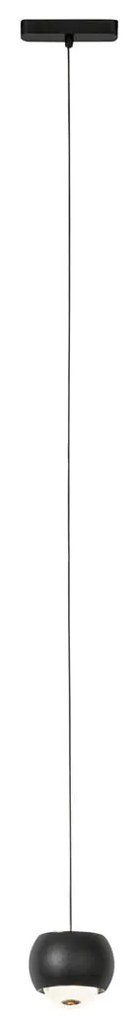 Lampada a sospensione moderna nera per sistema a binario monofase con LED integrato - Magnetic Lance