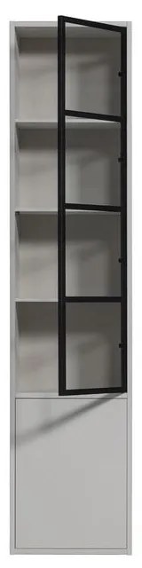 Vetrina in legno di pino grigio chiaro 53x230 cm Basic - vtwonen