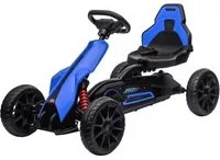 Go Kart a Pedali per Bambini 100x58x58,5 cm Ruote in EVA Blu