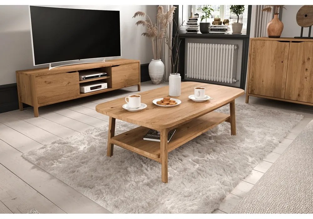 Tavolino in rovere naturale 60x100 cm Twig - The Beds