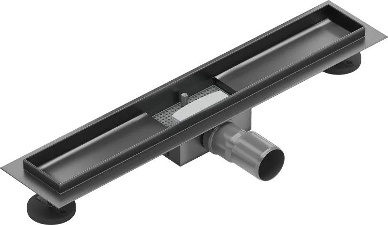 Mexen Flat corpo per scarico lineare 60 cm, grigio canna di fucile spazzolato - 1E15060