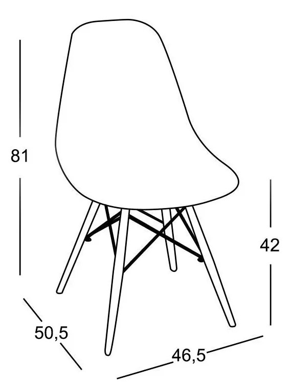SET 4 SEDIE TOWER WOOD NERE EXTRA QUALITY