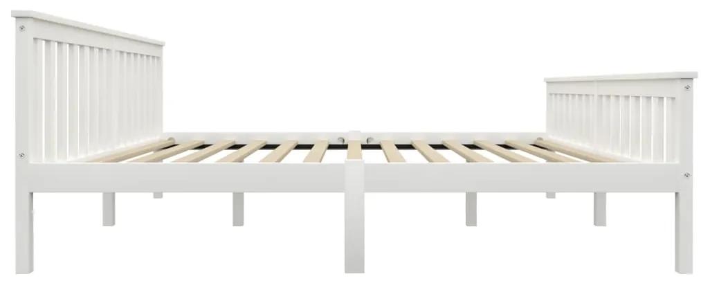 Telaio del letto bianco in legno massello di pino 180x200 cm