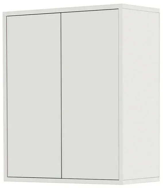 Pensile bagno 60 cm bianco lucido linea Way 2 ante apertura push