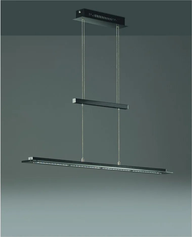 Lampadario con intensità regolabile nero in metallo Tenso – Fischer & Honsel