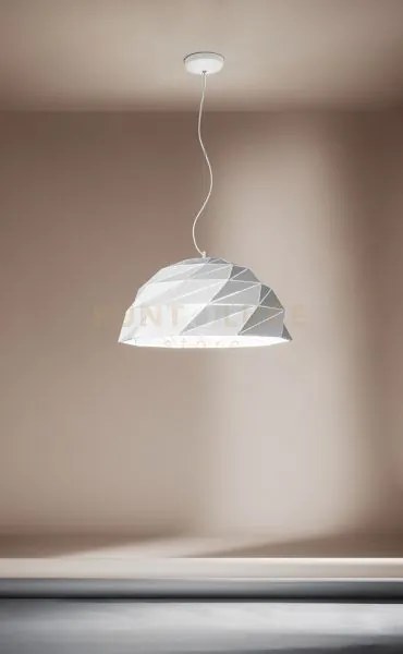 Tilt sospensione in metallo verniciato bianco opaco 3 luci attacco ...