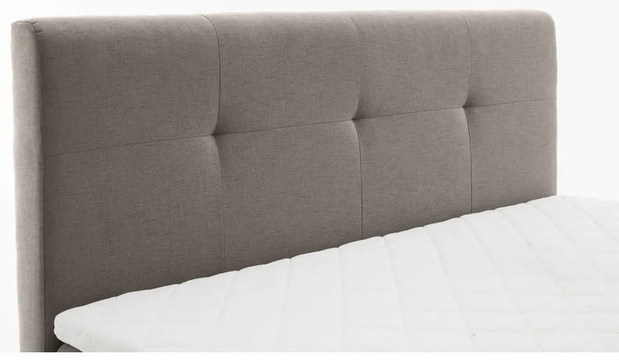 Letto boxspring grigio chiaro 160x200 cm Stockholm - Meise Möbel