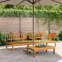 Set Divano Pallet da Giardino 3 pz in Legno Massello di Acacia 3209427