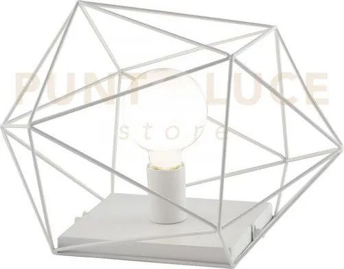 Lampada da tavolo abraxas bianco 1 luce attacco e27 40,5x29,5x26,5c...