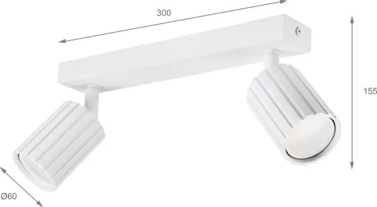 Brilagi - Faretto CRISPINA 2xGU10/10W/230V bianco