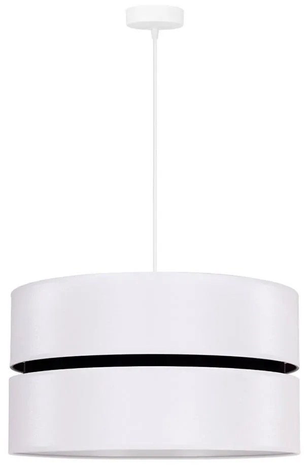 Duolla - Lampadario a sospensione con filo DUO 1xE27/15W/230V diametro 40 cm bianco/nero