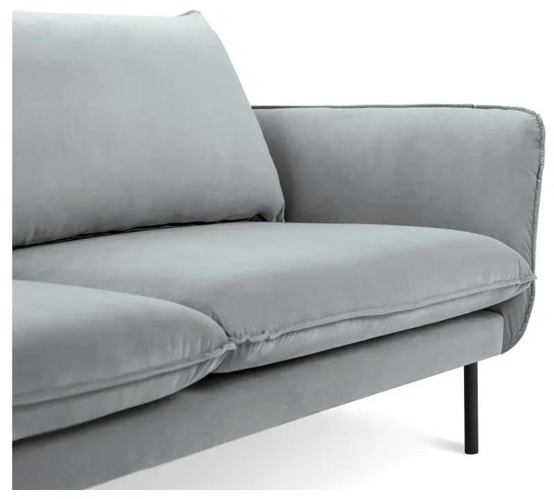 Divano in velluto grigio chiaro, 230 cm Vienna - Cosmopolitan Design