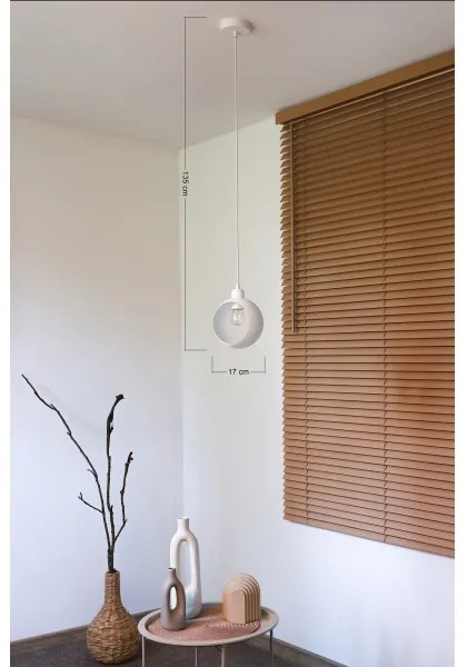 Duolla - Lampada a sospensione su cavo IRONLINE 1xE27/15W/230V bianco