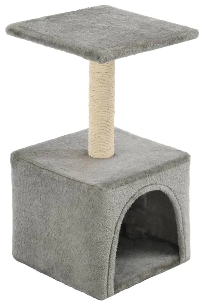 Albero per gatti con tiragraffi in sisal 55 cm grigio