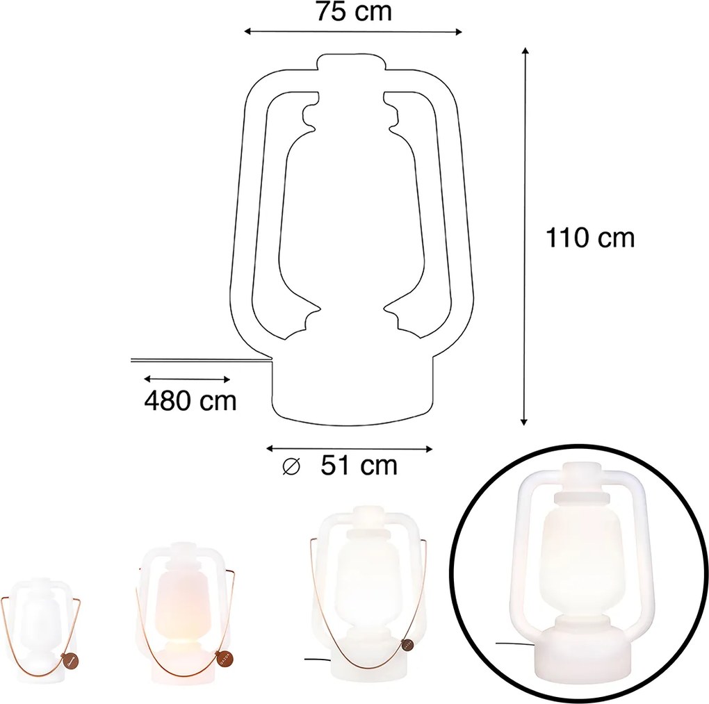 Lampada da terra intelligente bianca 110 cm con Wi-Fi G95 - Storm Extra Large