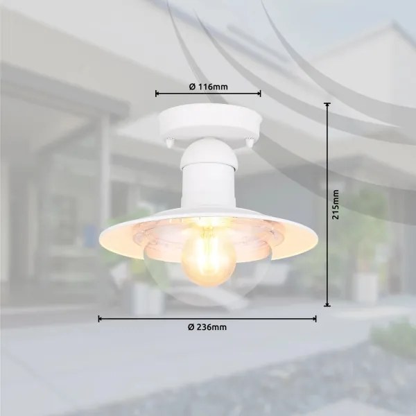 Globo 3274DW - Plafoniera LINDA 1xE27/15W/230V