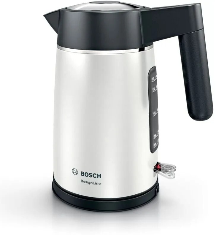 Bosch - designline bollitore elettrico 1,7 l 2400 w nero, silver
