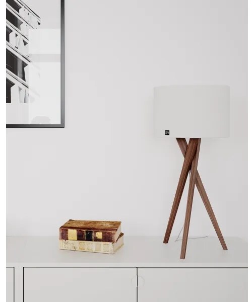 ByRydens 4002720-6003 - Lampada da tavolo VEGA 1xE27/8W/230V bianco/noce