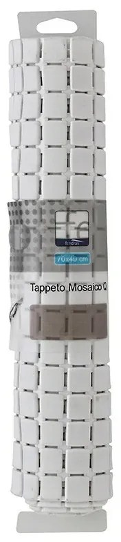 Tappeto Antiscivolo in PVC per Doccia Mosaico Bianco 54x54 cm