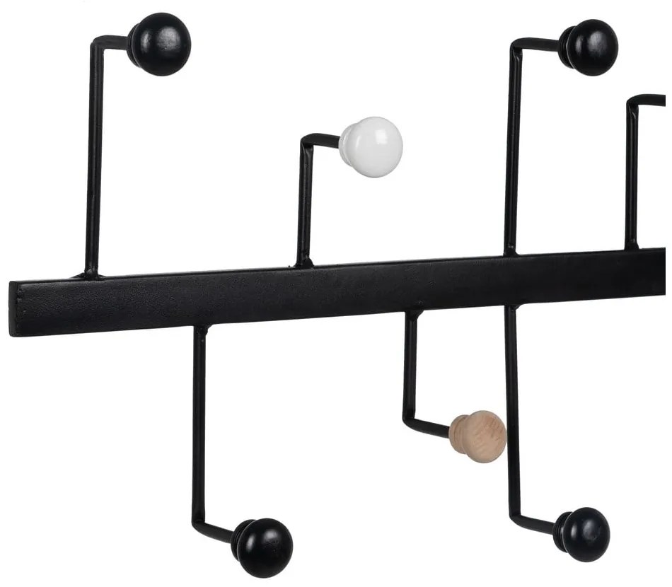 Appendiabiti da parete in metallo nero - Ixia