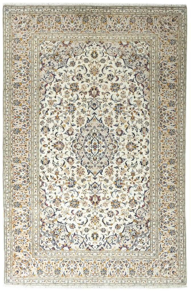 Kashan Tappeto 190 x 300 Beige (Iran) Annodato A Mano
