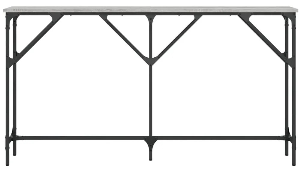 Tavolo consolle grigio sonoma 140x23x75 cm in legno multistrato