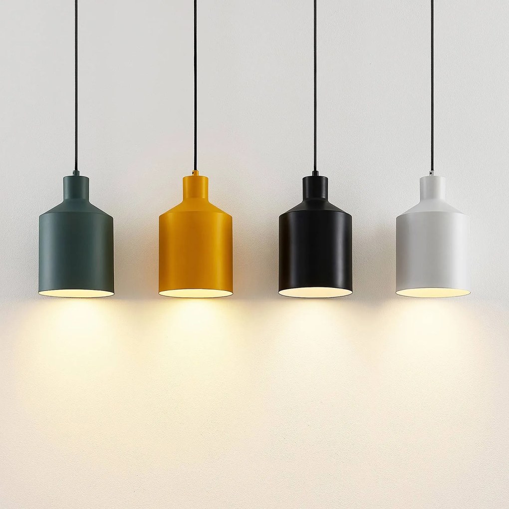 Lampada a sospensione Tirane Lindby, dimmerabile, Nero, Soggiorno / Sala da pranzo, Metallo, Moderno, Lampada a sospensione