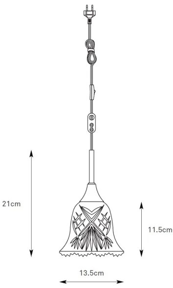 Markslöjd 109012 - Lampada a sospensione con cavo LUNA 1xE14/40W/230V cromo opaco