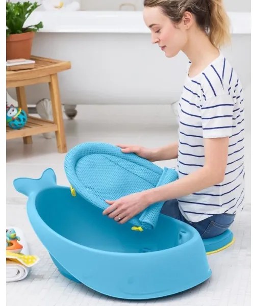 Skip Hop - Vaschetta per bambini MOBY 3 con supporto ergonomico blu