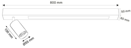 Plafoniera LED PARIGI LED/24W/230V + 1xGU10/10W nero