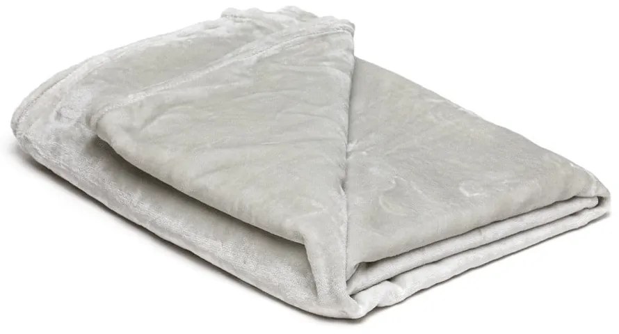 Coperta in micropile grigio chiaro , 150 x 200 cm - My House