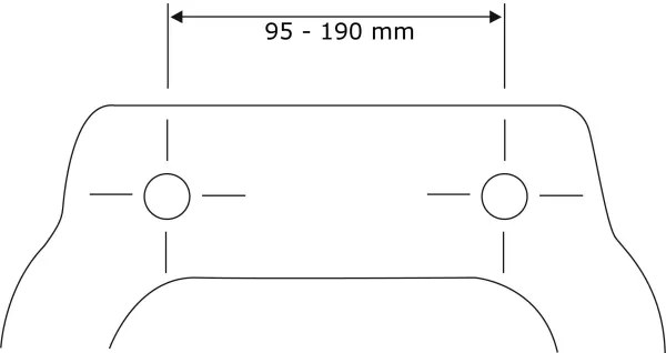 WENKO 23443100 - Sedile WC KOS 44 x 37 cm, nero