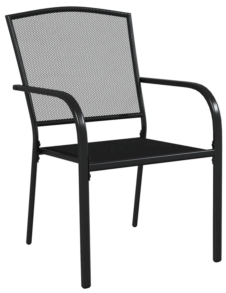 Set da pranzo da giardino 3 pz in acciaio antracite