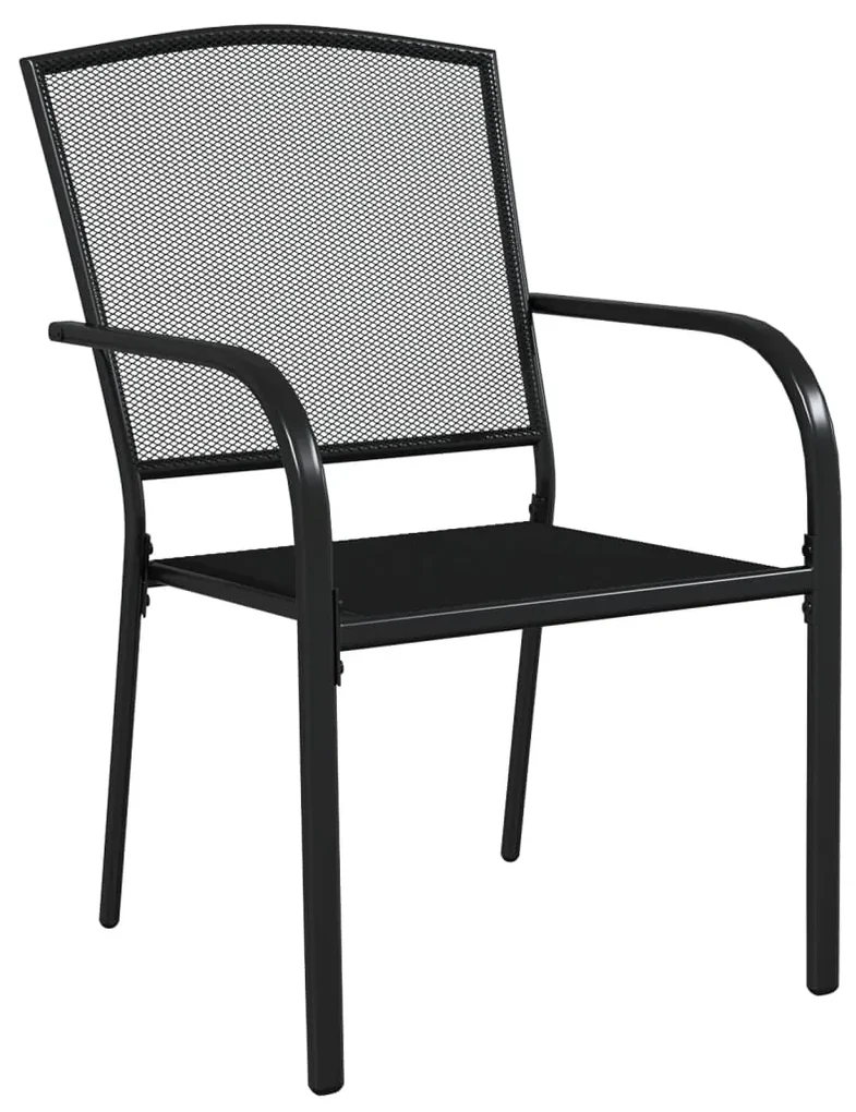 Set da pranzo da giardino 3 pz in acciaio antracite