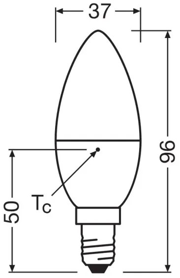 Lampadina LED VALUE B40 E14/4,9W/230V 6500K - Osram