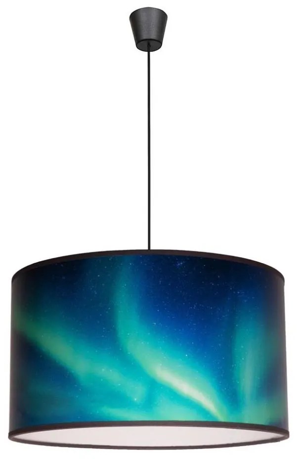 Duolla - Lampadario a sospensione con filo PRINT M 1xE27/40W/230V diametro 35 cm turchese