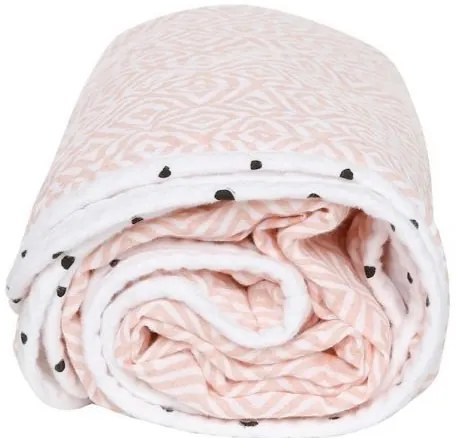 MOTHERHOOD - Coperta in mussola di cotone a due strati 95x110 cm rosa