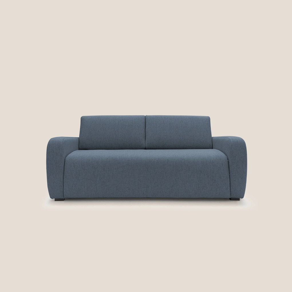 Duna Divano letto matrimoniale con materasso 20 cm in tessuto impermeabile T03 blu