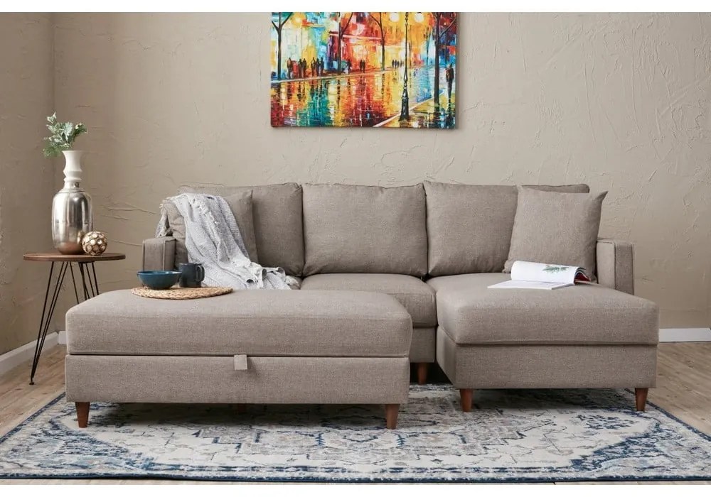 Divano angolare beige (angolo destro) Eva - Balcab Home