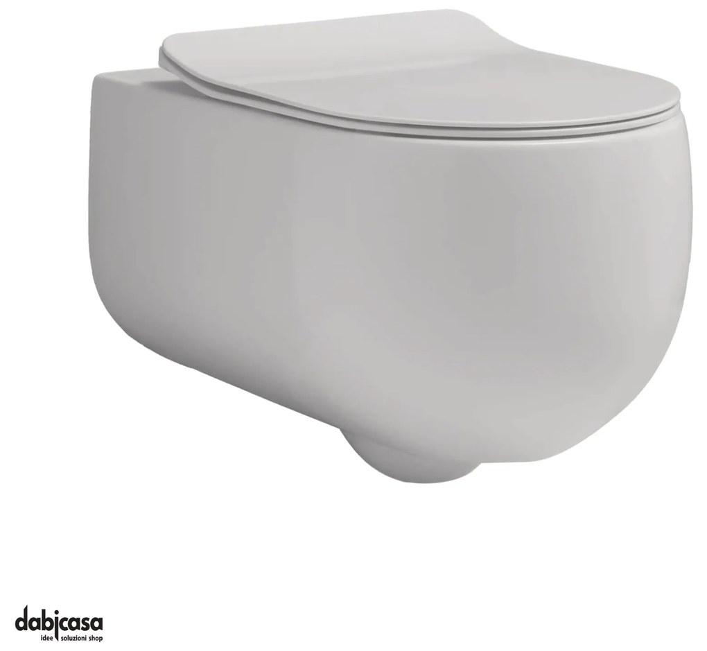 Kerasan "Flo 54" Wc Sospeso Senza Brida Bianco Opaco