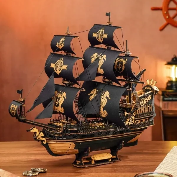 Robotime Rokr Puzzle 3D Legno Seahouse Barque K modello Costruisci la decorazione della scrivania di casa Regalo per adolescenti e adulti 26 Robotime Rokr Puzzle 3D Legno Seahouse Barque K modello Costruisci la decorazione della scrivania di casa Regalo per adolescenti e adulti 26