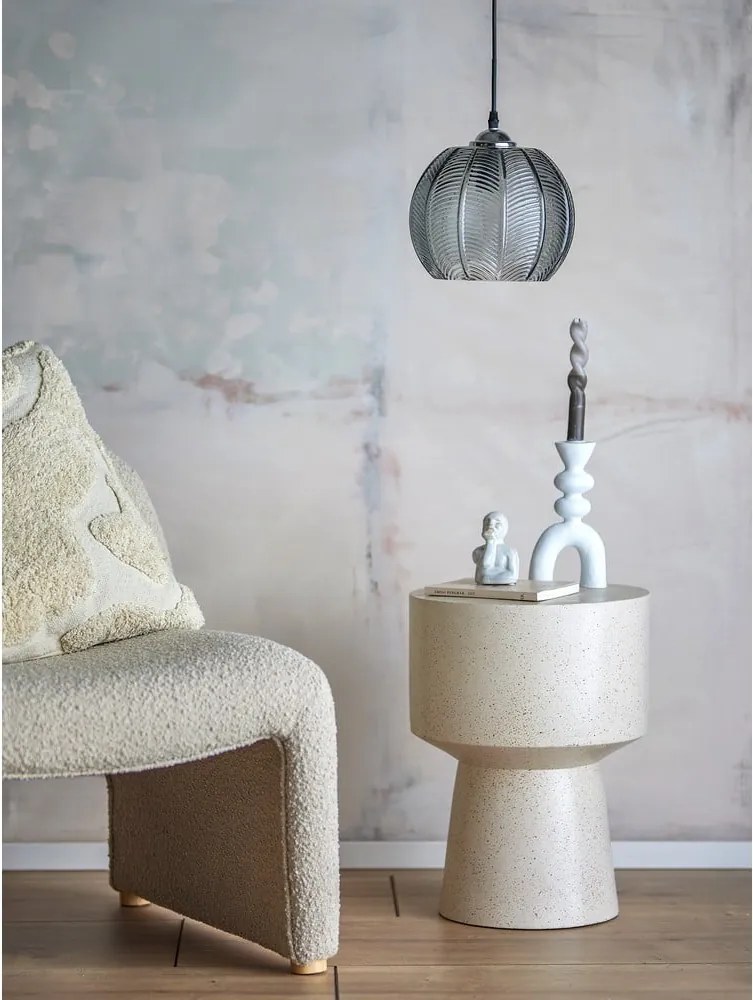 Lampadario grigio con paralume in vetro ø 22 cm Adar – Bloomingville