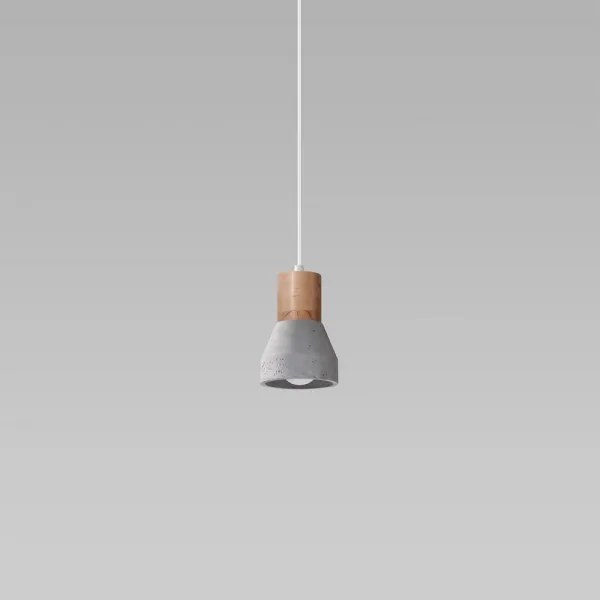 Sollux SL.0964 - Lampadario a sospensione con filo QUBIC 1xE27/60W/230V calcestruzzo/legno grigio