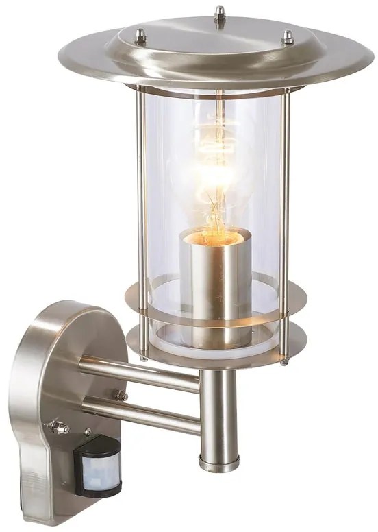 Applique moderno da esterno York grigio con sensore di movimento IP44 1X E27 BRILLIANT