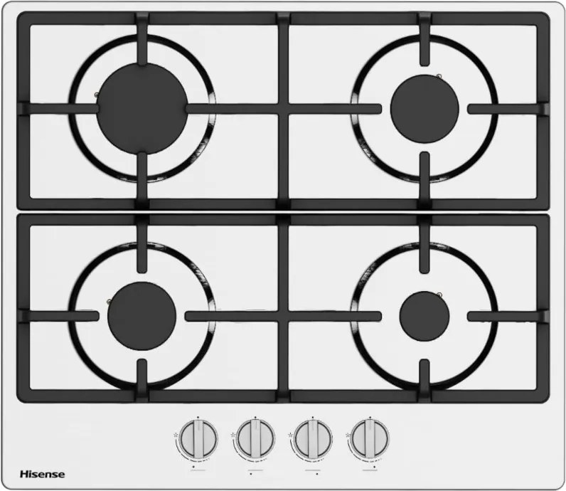 Hisense - GM643XHFCI piano cottura Acciaio inox Da incasso 60 cm Gas 4 Fornello(i)