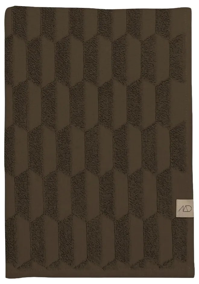 Set di 2 asciugamani in cotone marrone scuro 35x55 cm Geo - Mette Ditmer Denmark