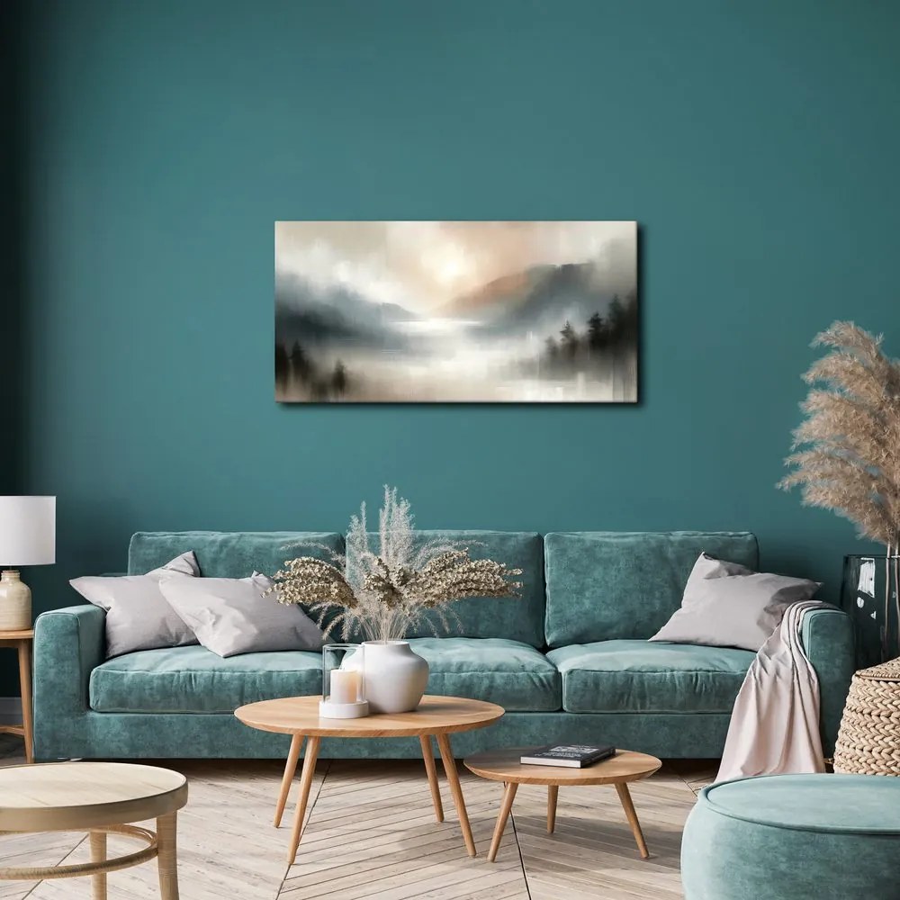 Quadro su tela – Valle silenziosa nella nebbia