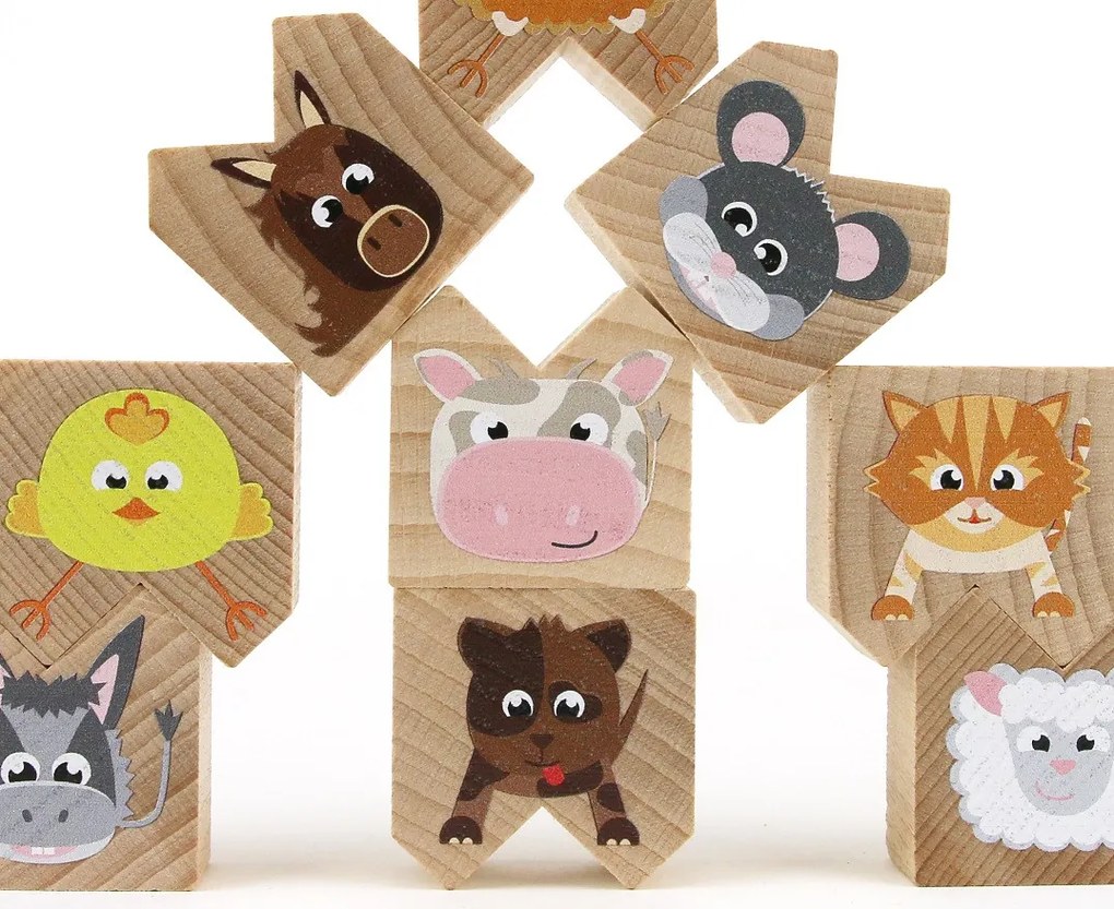 Milaniwood - Gioco equilibristo in legno - Animali fattoria