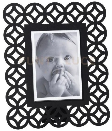 Portafoto di design zen grande nero in ferro e polimetilmetacrilato...