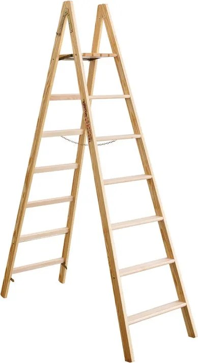 Scala FACAL Pittore in legno 6 gradini portata massima 100 kg EN 131 per lavori fino a 3.22 m